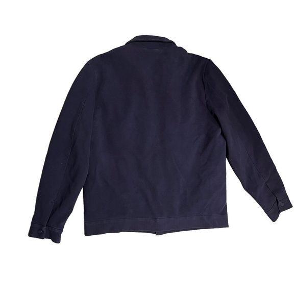 Blank NYC Jacket Men’s L Navy Blue Twill Shacket Snap Button Chest Pocket - Picture 14 of 16